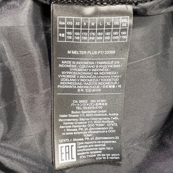 Burton Melter Plus Snow Pants XL Black Waterproof Ski Snowboard Winterwear Warm - Picture 9 of 13